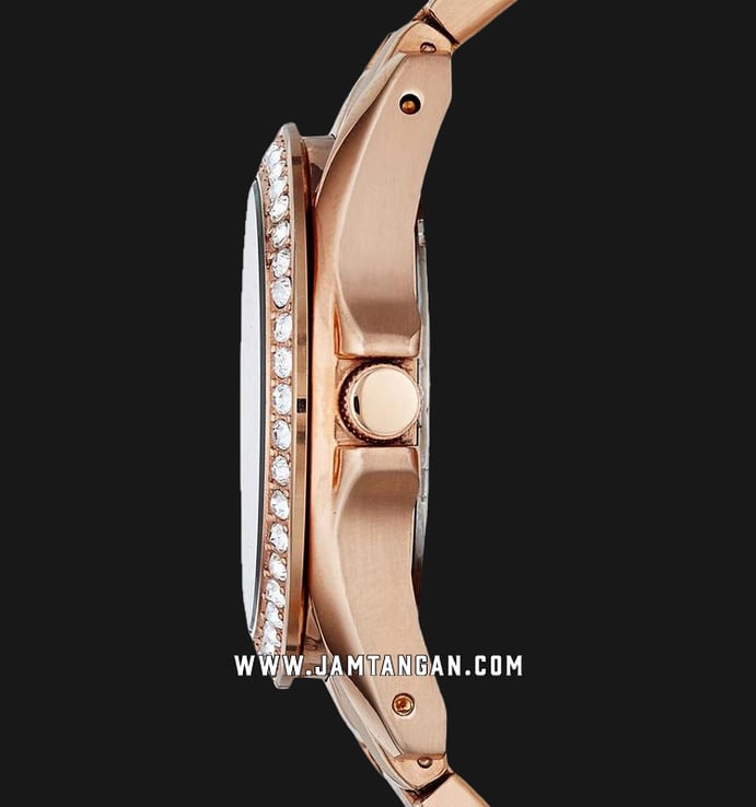 Fossil Riley ES2811 Multifunction Rose Gold Dial Rose Gold Stainless Steel Strap