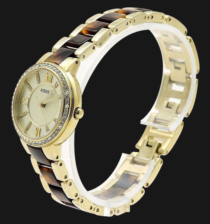 Fossil ES3314 Virginia Gold Tone & Tortoise Stainless Steel