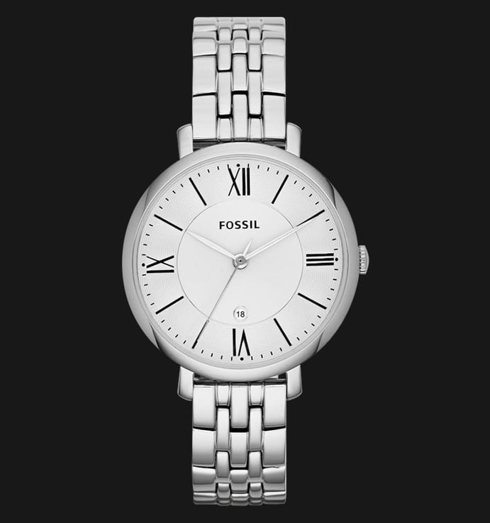 Fossil Jacqueline ES3433 Ladies White Dial Stainless Steel Strap