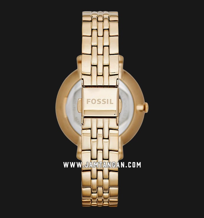 Fossil Jacqueline ES3434 Ladies Gold Dial Gold Stainless Steel Strap