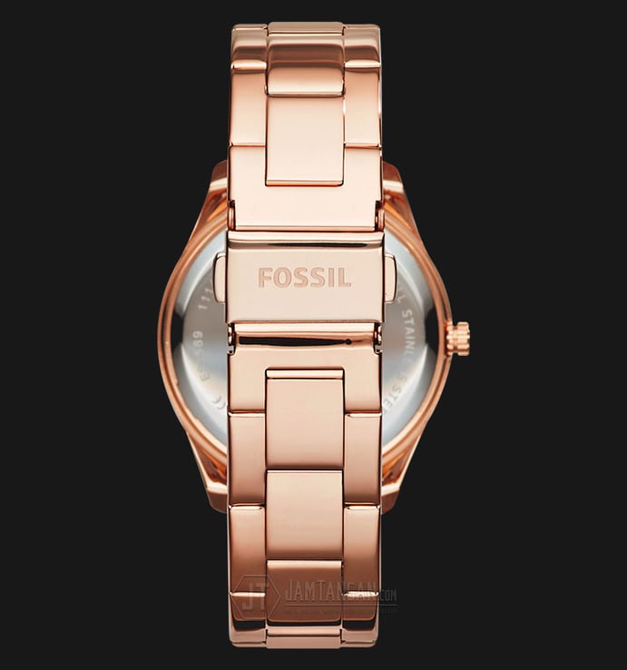 Fossil ES3590 Ladies Stella Multifunction Rose Gold Dial Rose Gold Stainless Steel Strap