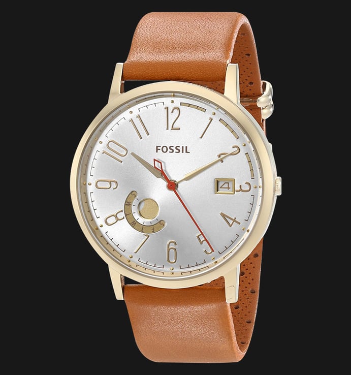 Fossil ES3750 Ladies Vintage Muse Silver Dial Tan Leather Strap