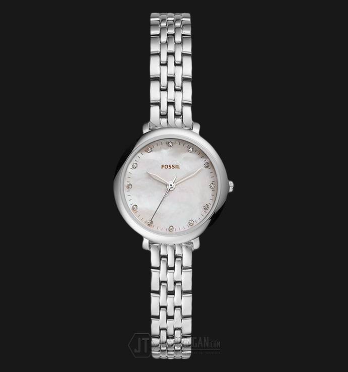 Fossil ES4029 Mini Jacqueline Three-Hand Pearl Dial Stainless Steel