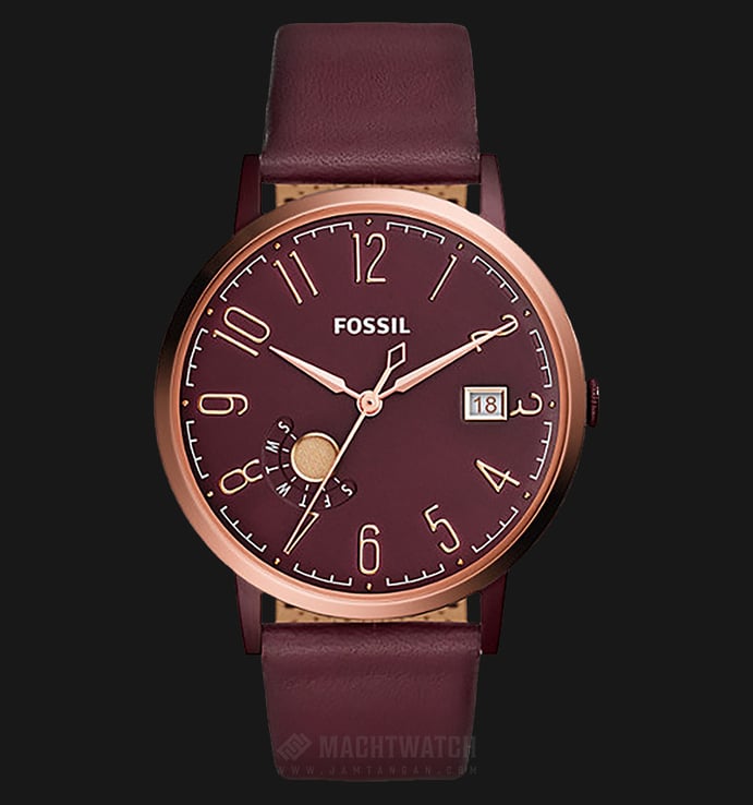 Fossil ES4108 Ladies Vintage Muse Red Dial Red Leather Strap