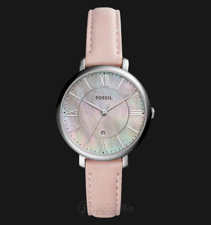 Fossil ES4151 Jacqueline Three-Hand Date Blush Leather Watch