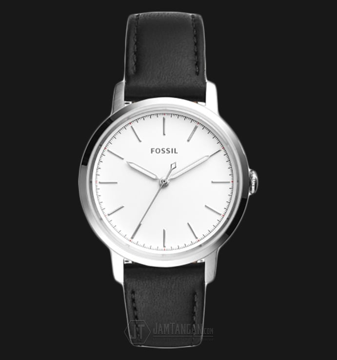 Fossil ES4186 Ladies Neely Multifunction White Dial Black Leather Strap