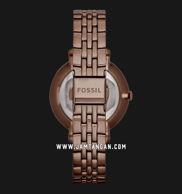 Fossil ES4275 Jacqueline Ladies Brown Dial Rose Gold Case Brown Stainless Steel Strap