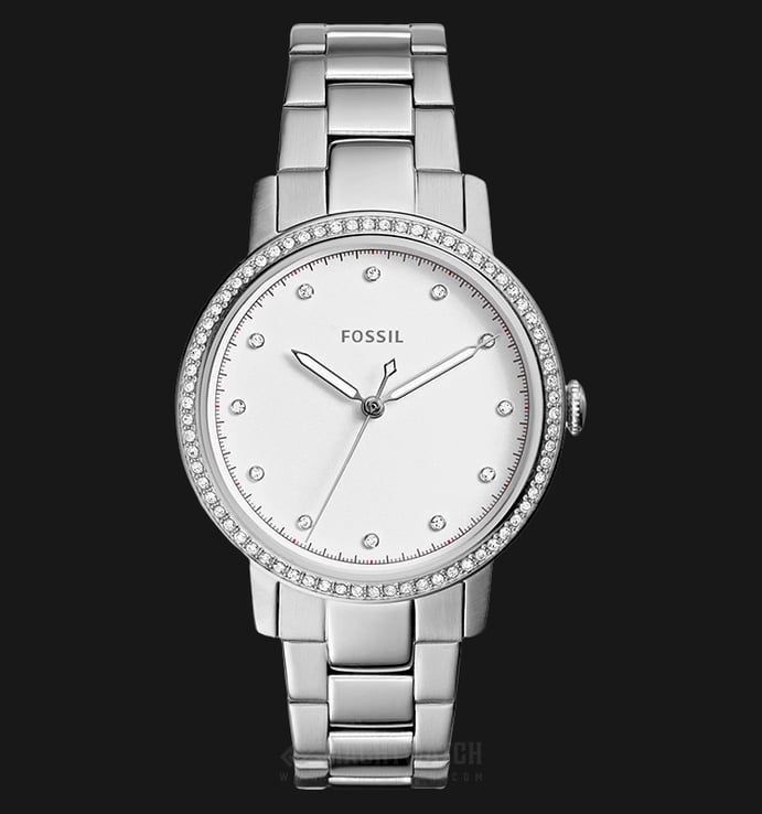 Fossil ES4287 Ladies Neely White Dial Stainless Steel Strap