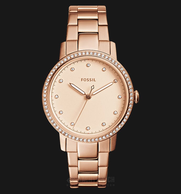 Fossil ES4288 Ladies Neely Rose Gold Dial Rose Gold Stainless Steel Strap