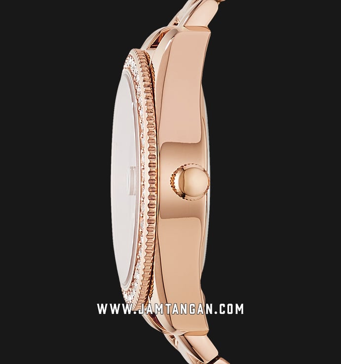 Fossil Scarlette ES4318 Ladies Rose Gold Dial Rose Gold Stainless Steel Strap