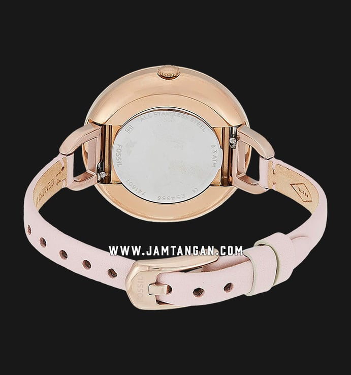 Fossil ES4356 Annette Three-Hand Pastel Pink Leather Strap
