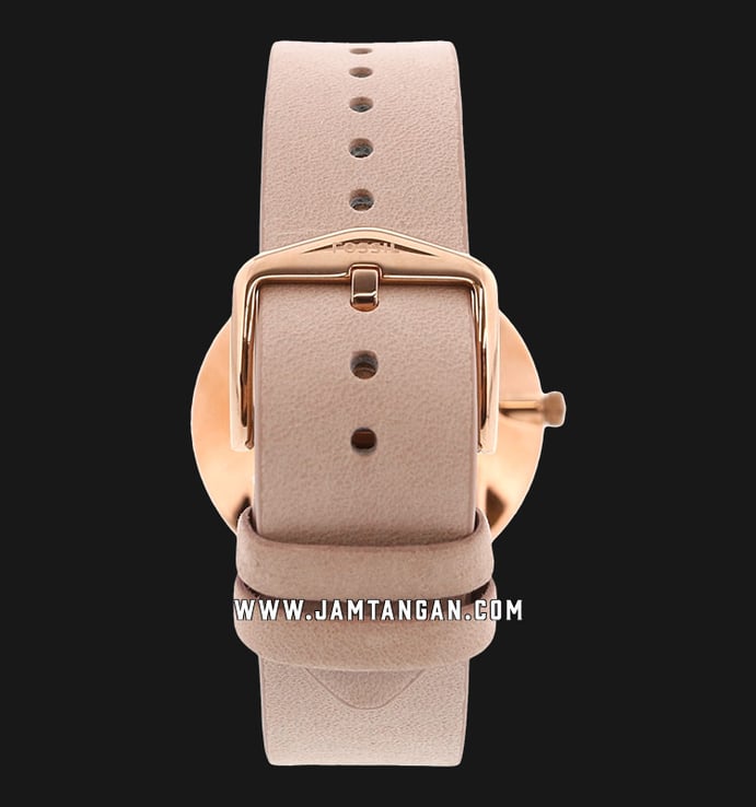 Fossil ES4426 Essentialist Ladies White Dial Rose Gold Leather Strap