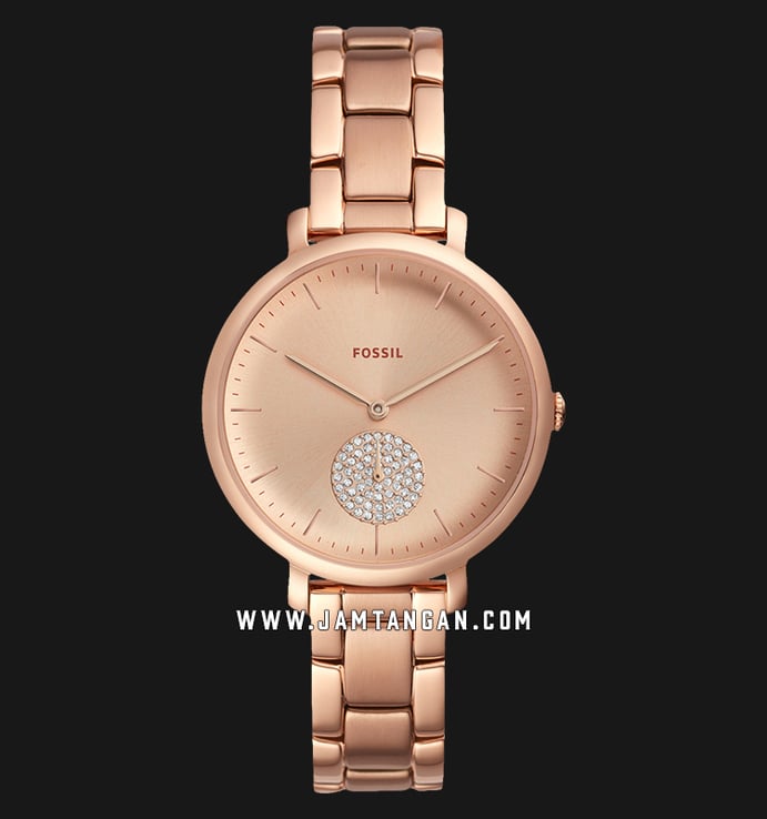 Fossil ES4438 Jacqueline Rose Gold Dial Rose Gold Stainless Steel Strap