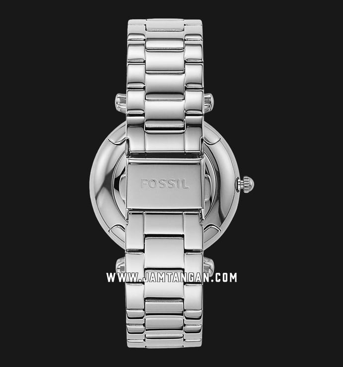 Fossil ES4440 Carbon Series Ladies Silver Dial Stainless Steel Strap