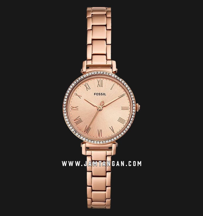 Fossil ES4447 Kinsey Rose Gold Dial Rose Gold Stainless Steel Strap