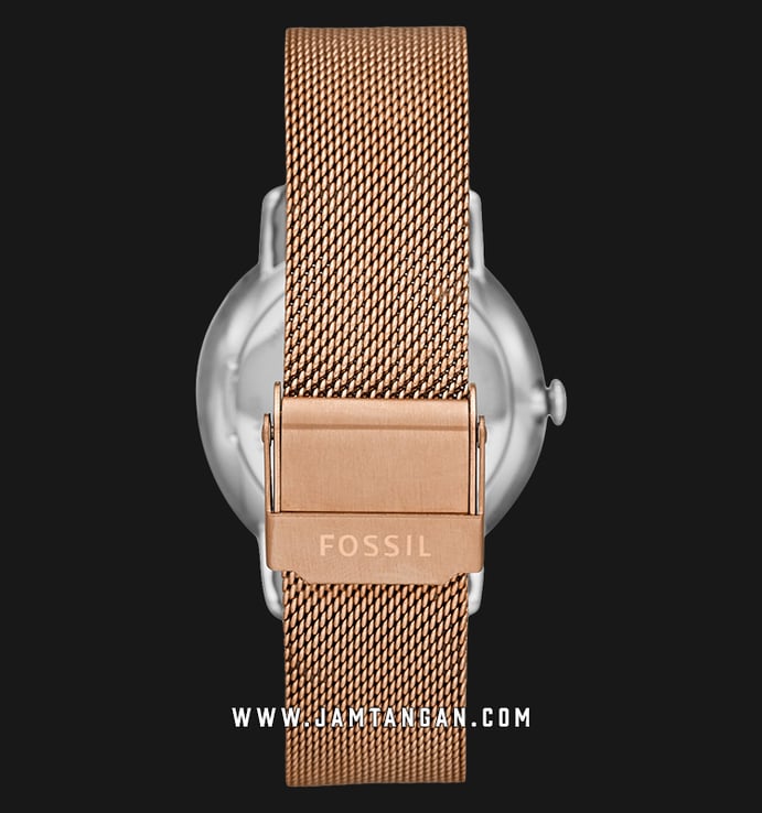 Fossil ES4468 Neely Ladies Grey Dial Rose Gold Mesh Strap