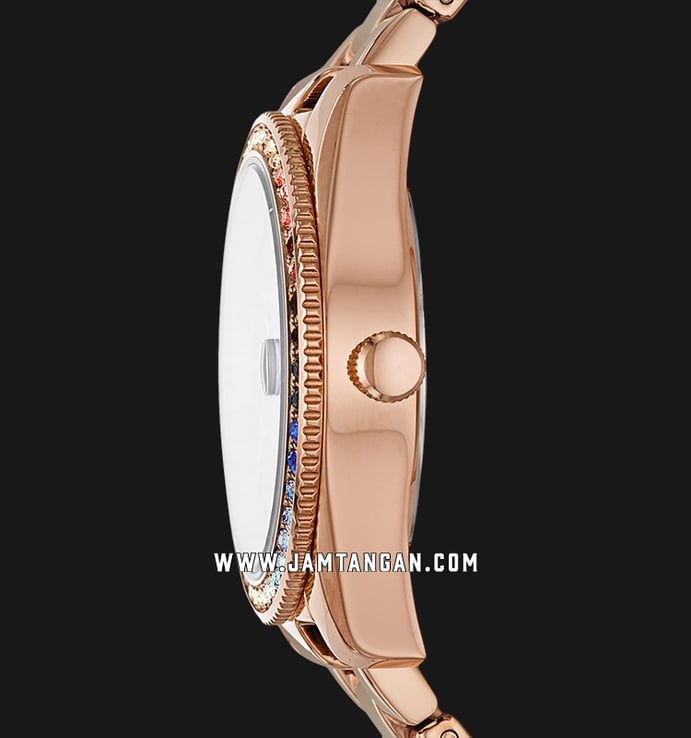 Fossil Scarlette ES4491 Rose Gold Dial Rose Gold Stainless Steel