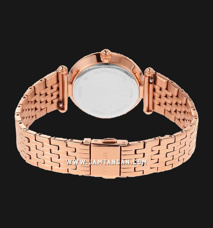 Fossil ES4711 Lyric Rose Gold Dial Rose Gold Stainless Steel Strap