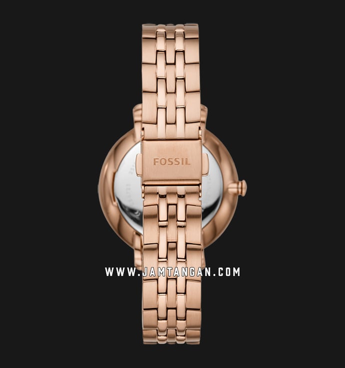 Fossil Jacqueline ES4723 Brown Dial Rose Gold Stainless Steel Strap