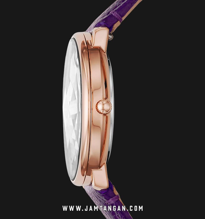 Fossil Prismatic Galaxy ES4727 Ladies Purple Dial Purple Leather Strap