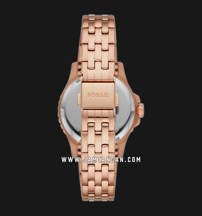 Fossil FB-01 ES4748 Rose Gold Dial Rose Gold Tone Stainless Steel Strap