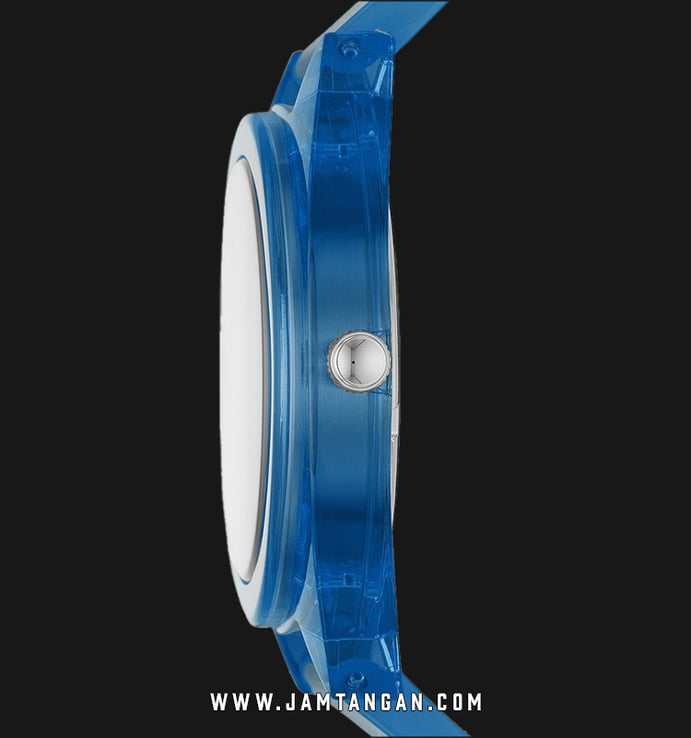Fossil Jude ES4859 Blue Dial Blue Clear Silicone Strap