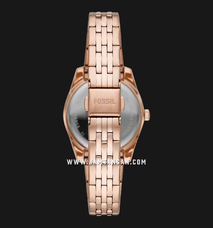 Fossil Scarlette Mini ES4898 Ladies Rose Gold Dial Rose Gold Stainless Steel Strap
