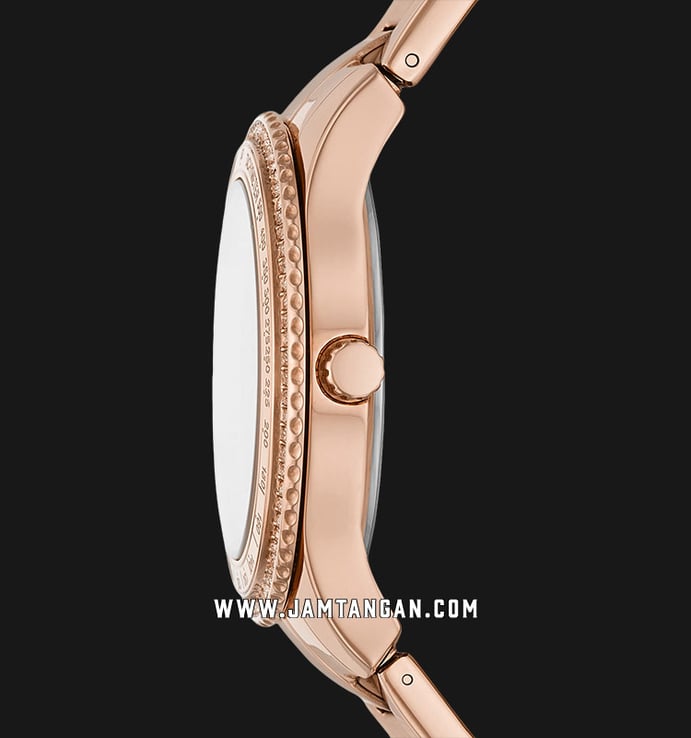 Fossil Stella ES5106 Sport Rose Gold Dial Rose Gold Stainless Steel Strap