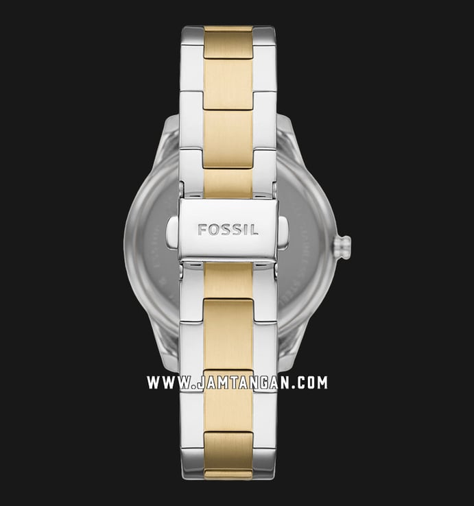 Fossil Stella ES5107 Sport Silver Dial Dual Tone Stainless Steel Strap