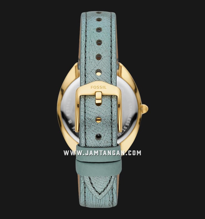 Fossil Gabby ES5163 Ladies Green Dial Green Leather Strap