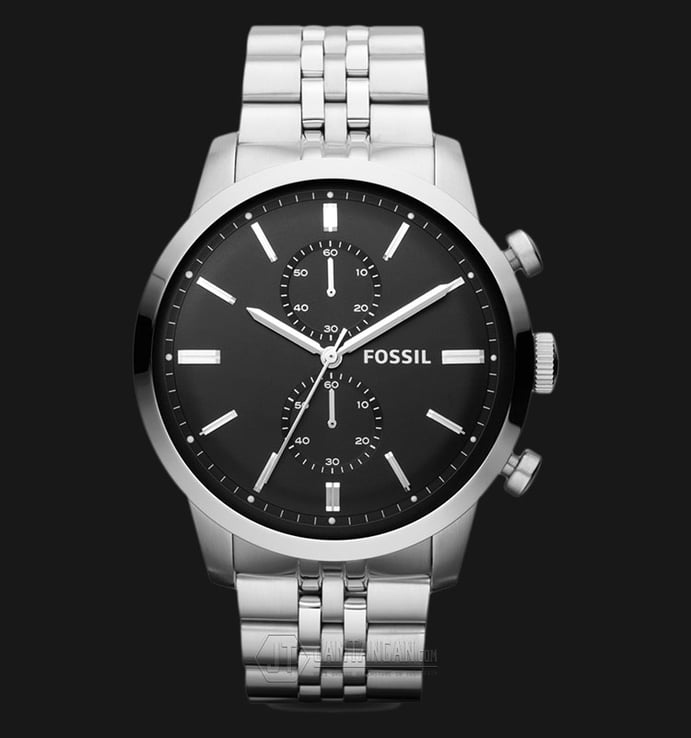 Fossil FS4784 Townsman Chronograph Black Dial Stainless Steel Bracelet Watch