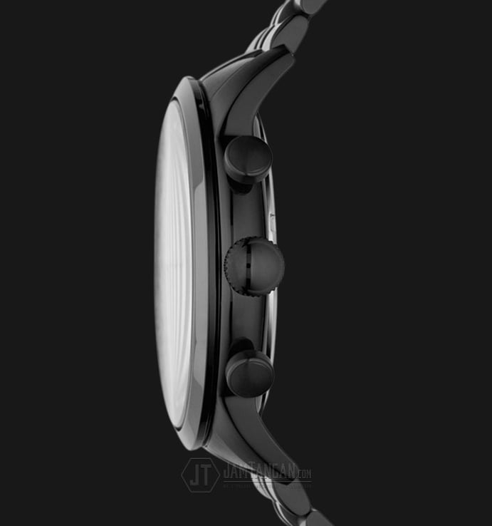 Fossil FS4787 Townsman Chronograph Black Dial Black Stainless Bracelet Watch