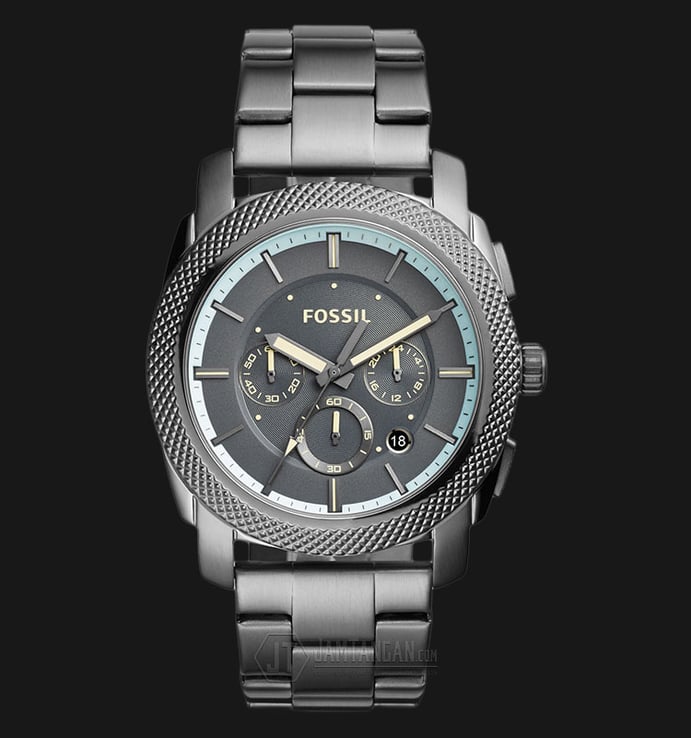 Fossil FS5172 Machine Chronograph Gunmetal Dial Gunmetal Bracelet Watch