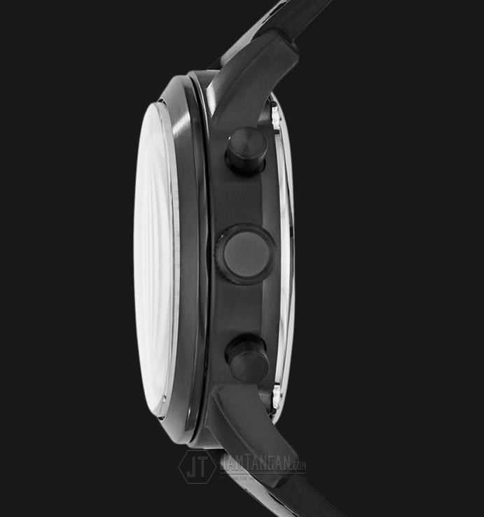 Fossil FS5174 Pilot 54 Black Analog Digital Dial Black Leather Strap Watch