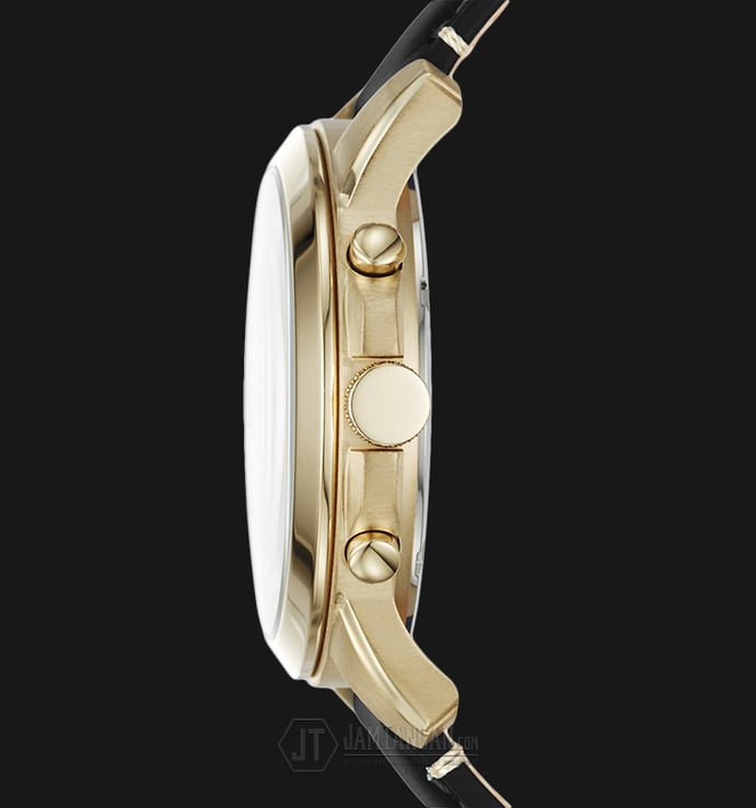 Fossil FS5272 Grant Chronograph White Dial Genuine Leather Strap