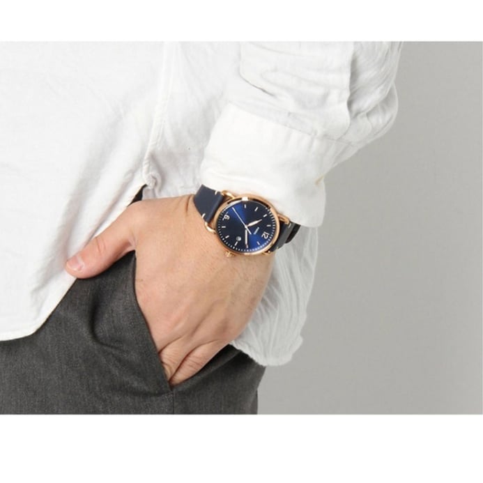 Fossil The Commuter FS5274 Blue Dial Blue Leather Strap