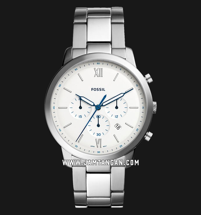 Fossil FS5433 Neutra Chronograph White Dial Stainless Steel