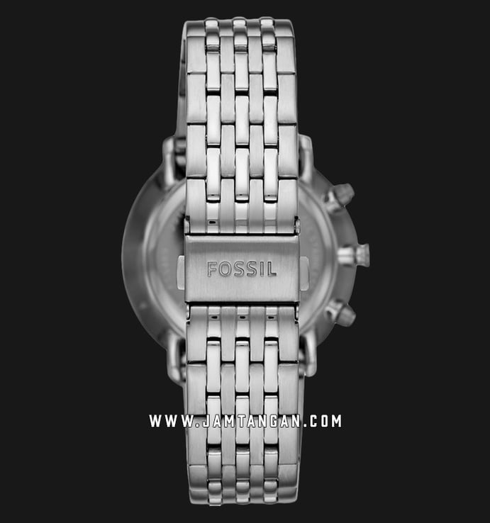 Fossil Chase Timer FS5489 Chronograph Men Black Dial Stainless Steel Strap