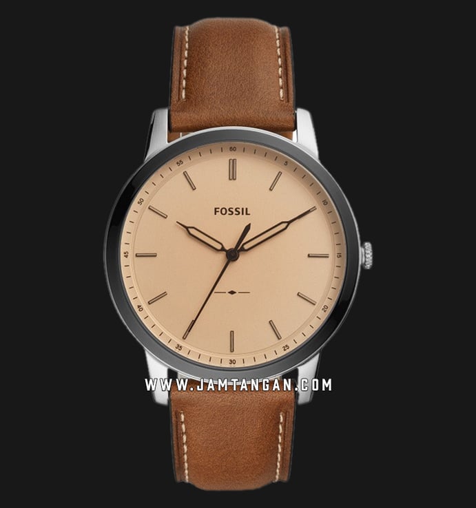 Fossil FS5619 The Minimalist Mens Brown Dial Brown Leather Strap