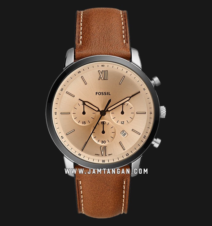 Fossil FS5627 Neutra Chronograph Brown Dial Brown Leather Strap
