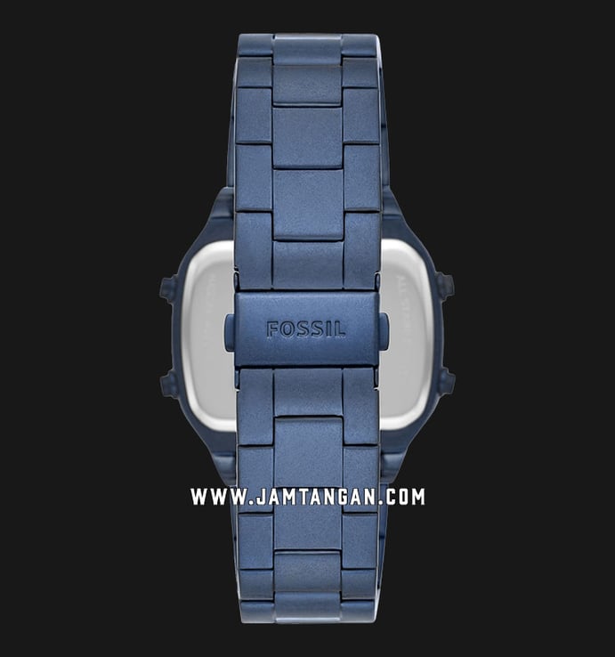 Fossil Retro FS5896 Digital Dial Blue Stainless Steel Strap