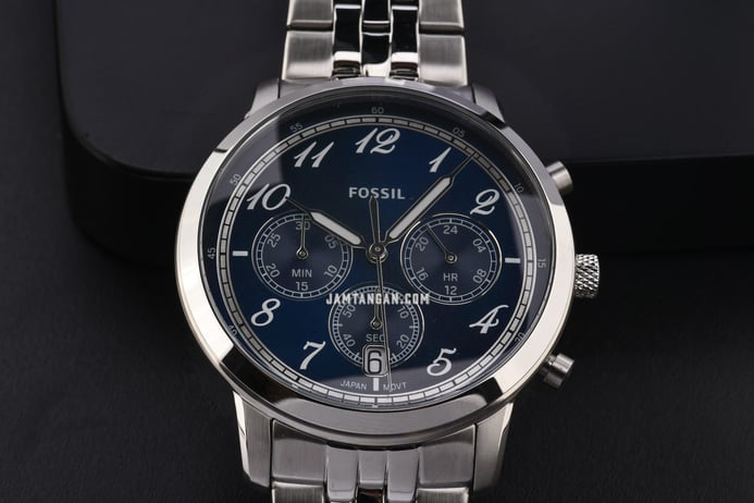 Fossil Neutra FS6025 Chronograph Blue Dial Stainless Steel Strap