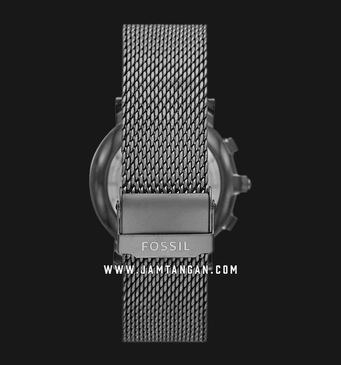 Fossil FTW1189 Barstow Smoke Smartwatch Hybrid Black Dial Grey Mesh Strap