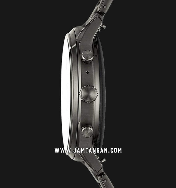 Fossil Gen 5 The Carlyle HR FTW4024 Smartwatch Men Digital Dial Gunmetal Stainless Steel Strap