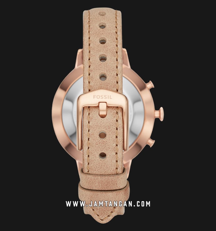 Fossil Q FTW5013 Jacqueline Hybrid Smartwatch Beige Dial Tan Leather Strap