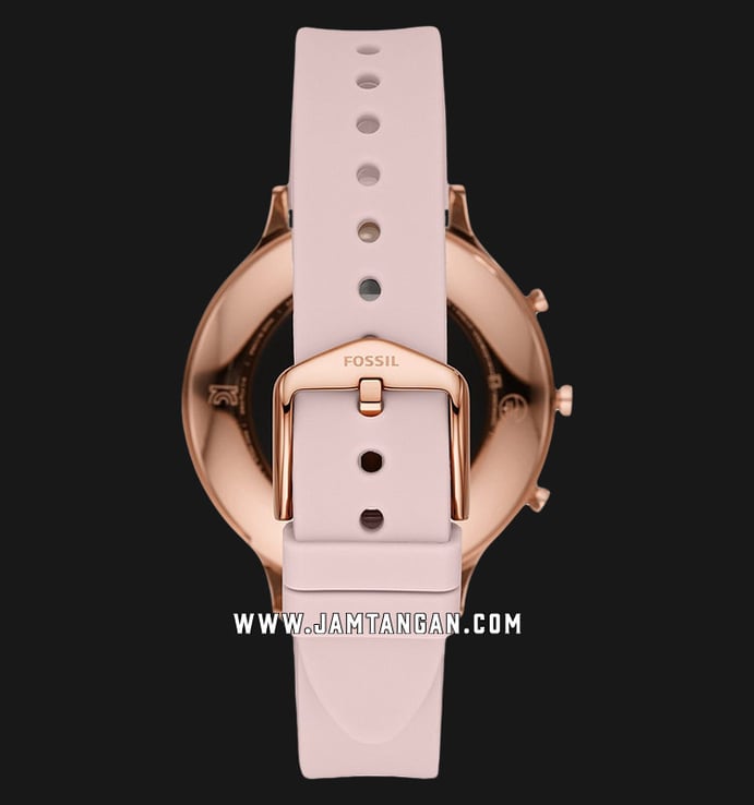 Fossil Charter FTW7013 Hybrid Smartwatch Silver Dial Pink Leather Strap