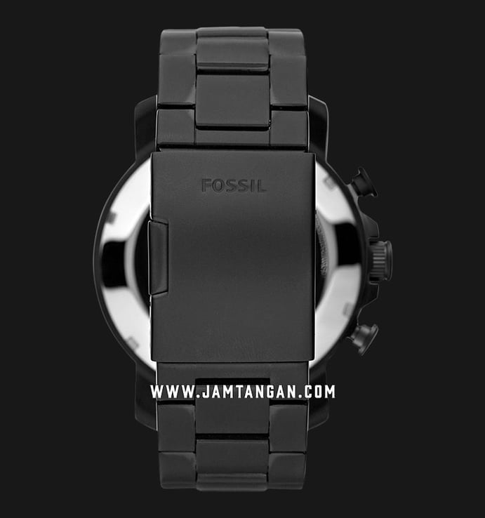Fossil Nate JR1356 Chronograph Black Stainless Steel Strap