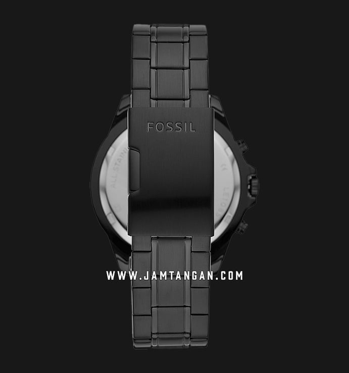 Fossil LE1085 The Garrett Chronograph Limited Edition Mens Black Dial Black Stainless Steel Strap
