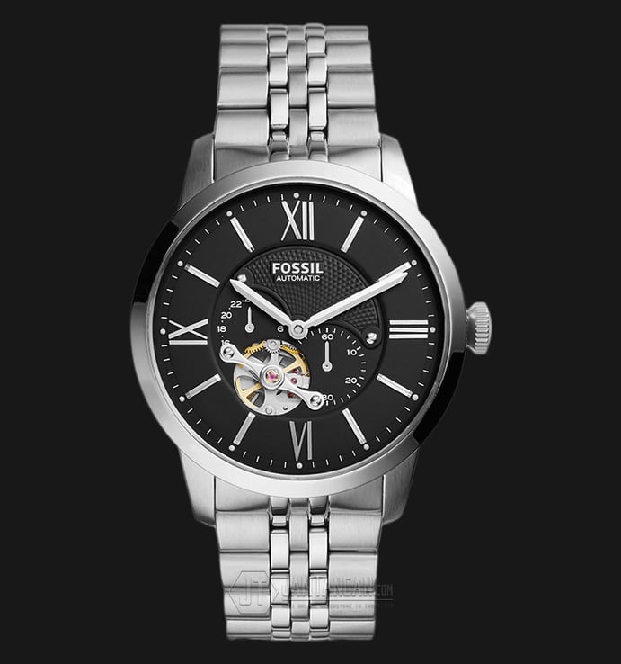 Fossil ME3107 Townsman Black Dial Stainless Steel Bracelet Watch