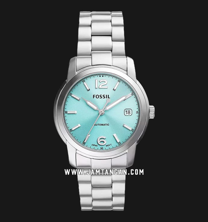 Fossil Heritage ME3245 Automatic Ladies Blue Dial Stainless Steel Strap
